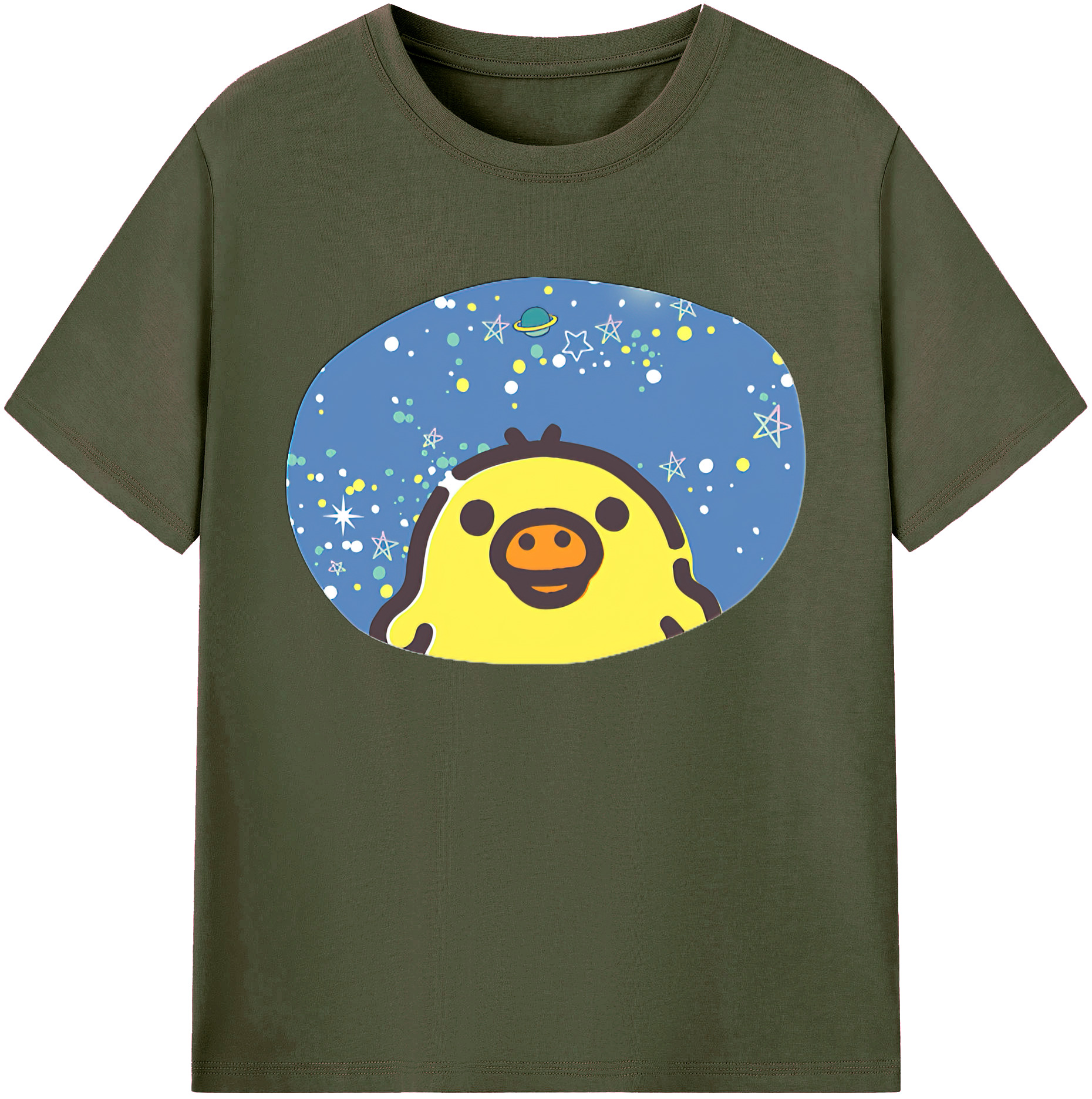 （画像用） リラックマ リラックマ キイロイトリ Rilakkuma Korilakkuma Kiiroitori 綿100％ メンズ半袖Tシャツ｜肌触りやわらか＆通気性